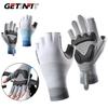 Getinfit 1 пара перчаток с открытыми пальцами для рыбалки, дышащие, нескользящие, с защитой от солнца, для занятий спортом на открытом воздухе, велоспорта, амортизирующие перчатки