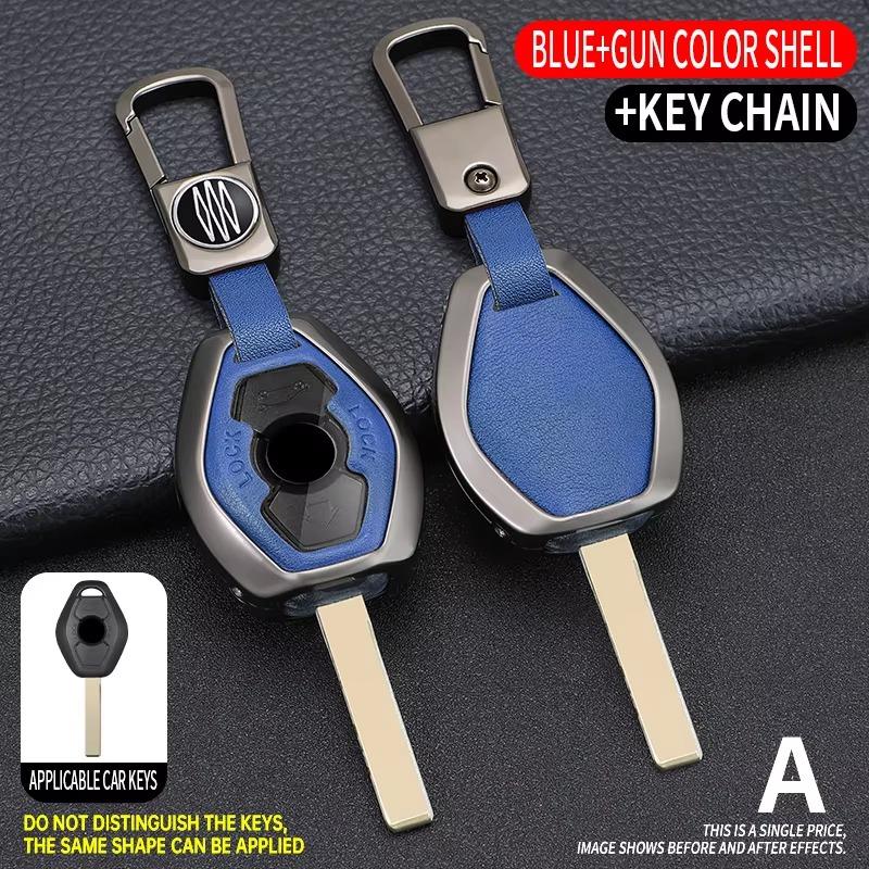 Car Key Bag Keychain Accessories For BMW 3 7 Series X5 E53 X3 F83 E46 E39 E38 E60 E63 E61 E64 330i Z3 Z4 E85 E86 M5 Shell Holder