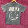 Серый футболка Nirvana Nevermind Мертвый Смайли