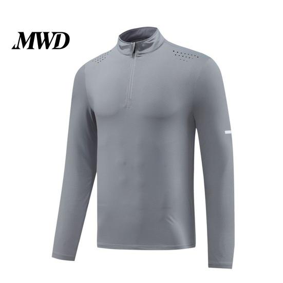 Fashionable Men's Activewear Men Running Shirt Quarter Zipper Athletic Quick Drying Quick-dry Long Sleeve Pullover for Workout Gym Jogging Golf