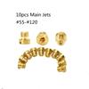 10Pcs M6  Carburetor Main Jets PHBH PHBL 55-120# For DellOrto FRD PHF VHB VHSH Injector Nozzle Thread 6mm Motorcycle Carburador