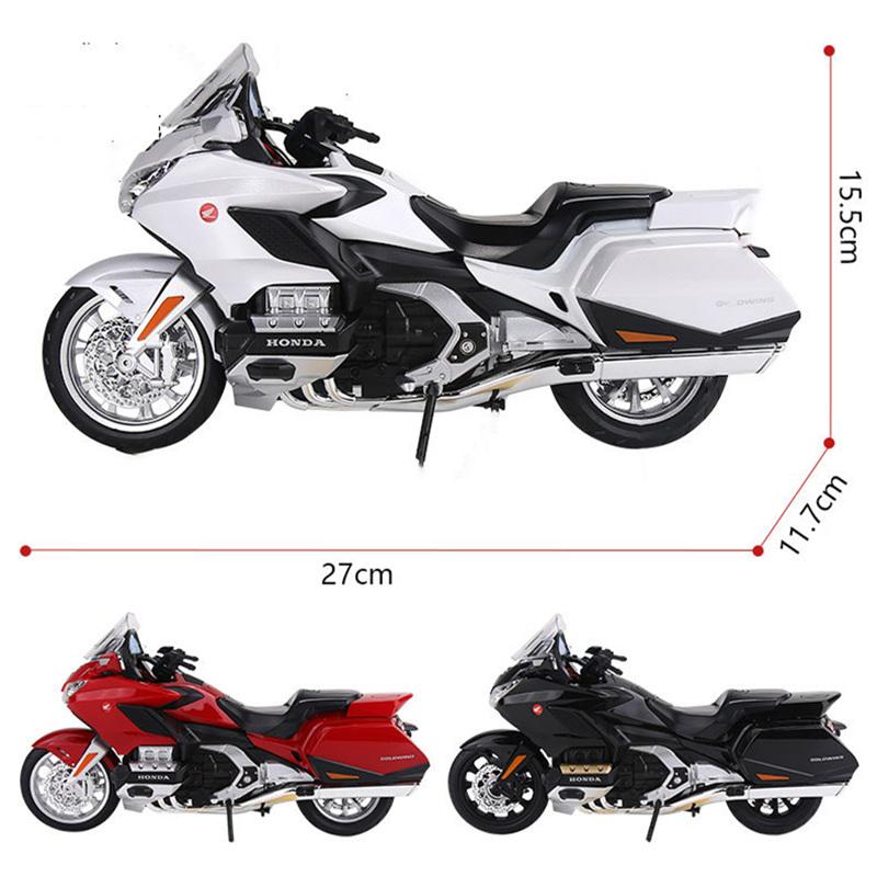 1/9 HONDA Gold Wing GL1800 Сплав Спортивная Модель Мотоцикла Литьевой Металл Модель Туристического Мотоцикла Звук Свет Детская Игрушка Подарок