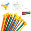 300pcs Engineering Educational Puzzle Colorful Straw Toy  House Space Construction