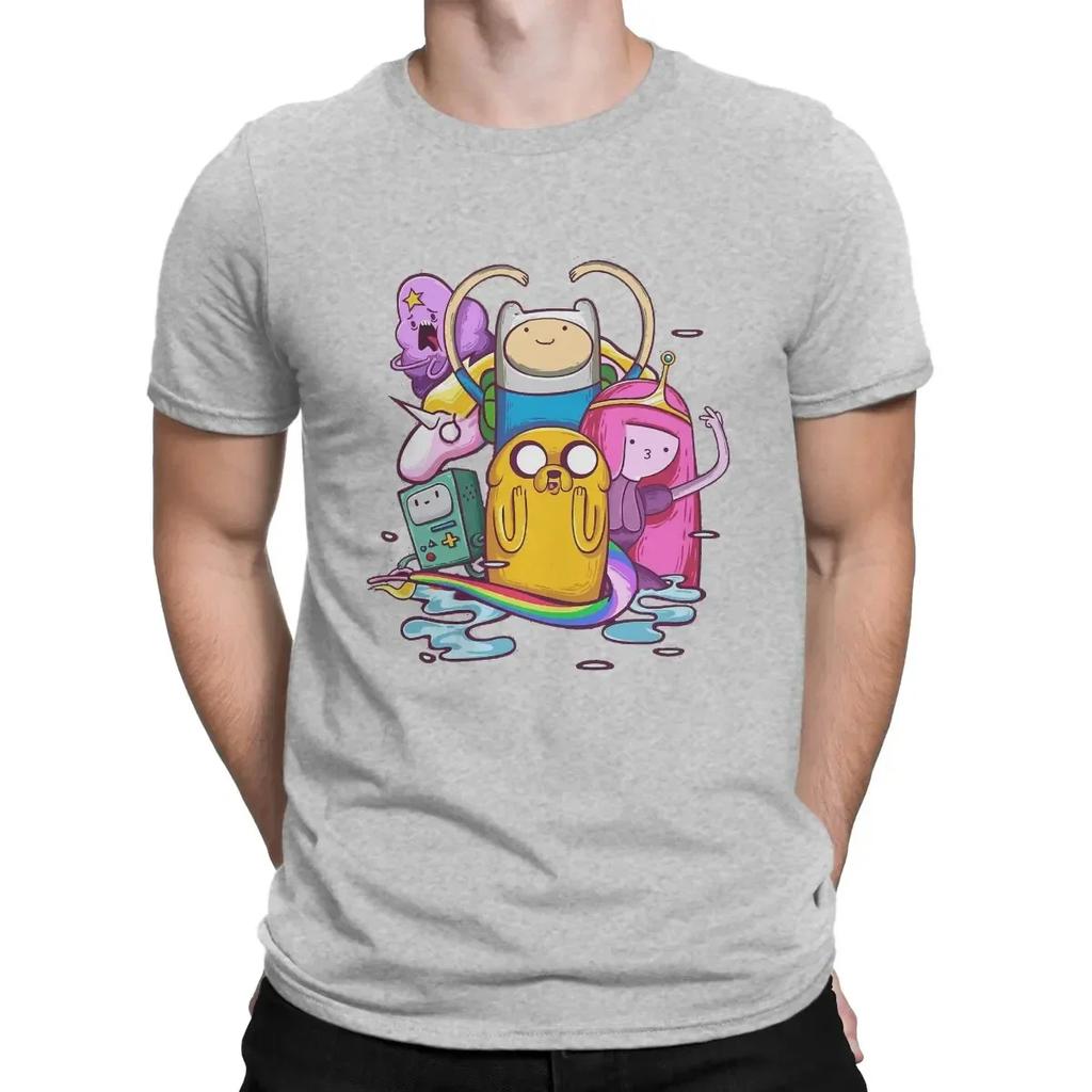 Футболка Adventure Cartoon Time Man, модная хлопковая футболка, оригинальная уличная одежда, новые трендовые топы, футболка