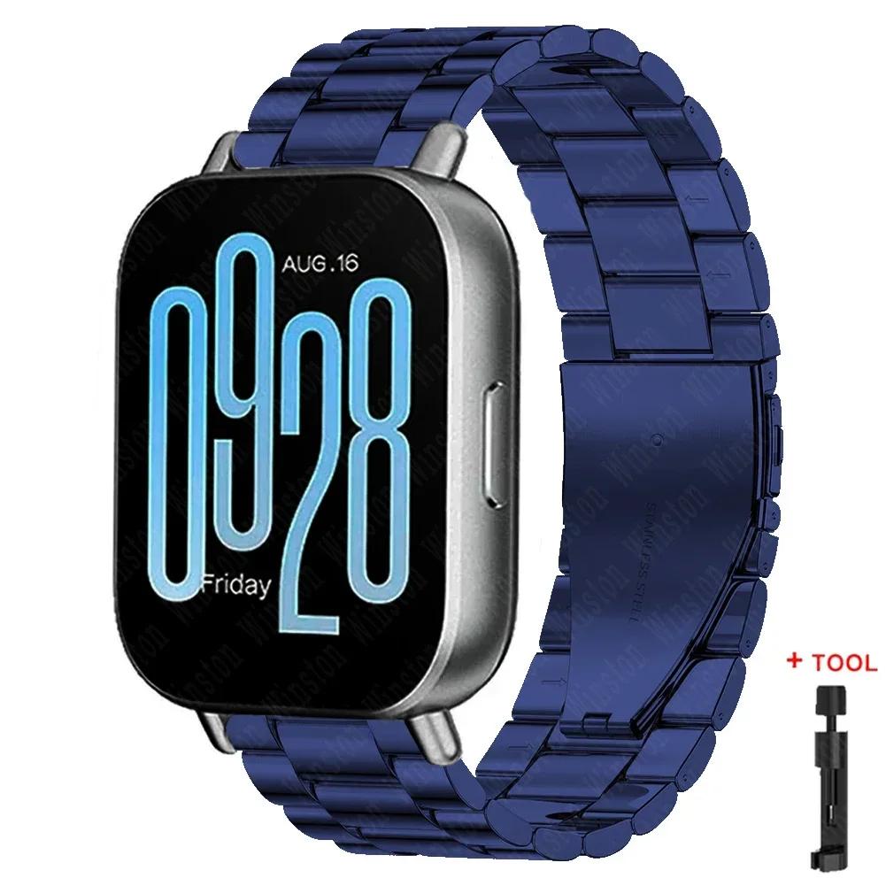 Ремешок из нержавеющей стали 22 мм для Redmi Watch 5 Active 5 Lite Металлический ремешок для Xiaomi Redmi Watch 3 Active 3 Lite Браслет Наручный ремешок