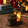 Multicolor Christmas Night Light Cartoon Santa Claus Snowman Deer Christmas Lantern Desktop Ornament Mini Train