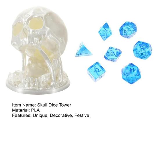Башня из кубиков-черепов Башня из кубиков DND с вращающейся башней Настольная ролевая игра D&D Dice Jail Аксессуары для ролевых игр Башня из кубиков для домашнего офиса Украшение книжной полки