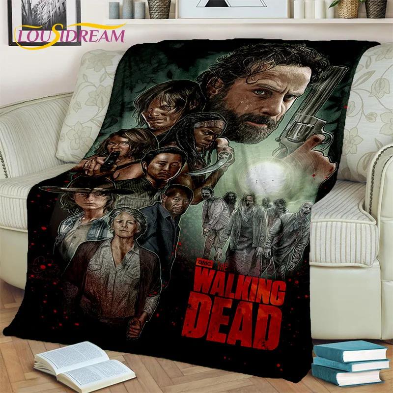 TWD Ходячие мертвецы Рик Хоррор ТВ Плед, Мягкий плед для дома, спальни, кровати, дивана, пикника, путешествий, офиса, Покрывало для детей