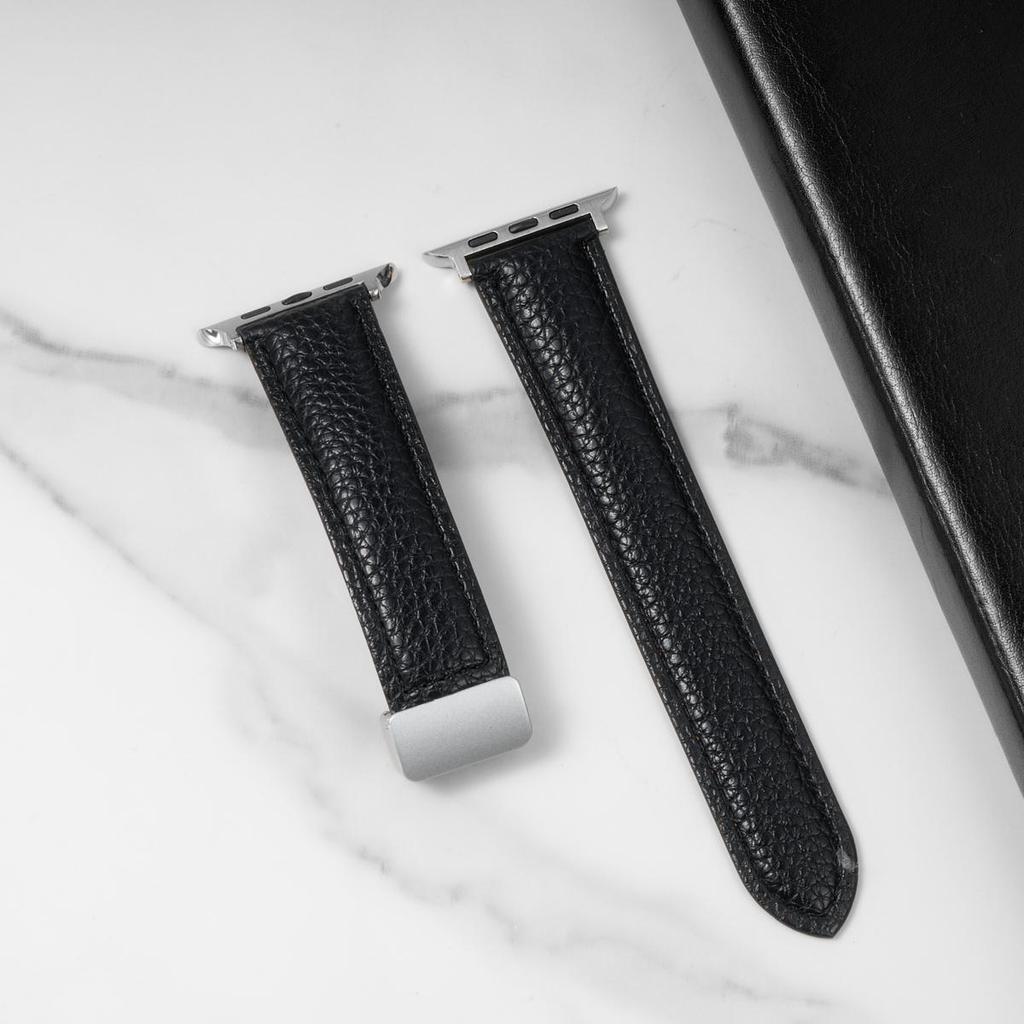 Магнитный кожаный ремешок для Apple Watch 10 ремешок 46 мм 42 мм 44 мм 45 мм 49 мм 40 41 мм Браслет correa iWatch Series ultra 5 6 se 7 8 9