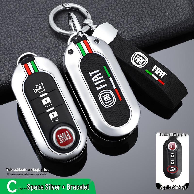 Чехол для ключа Fiat 500 Совместим с моделями 500L, Viaggio, Bravo, Iveco и 500X