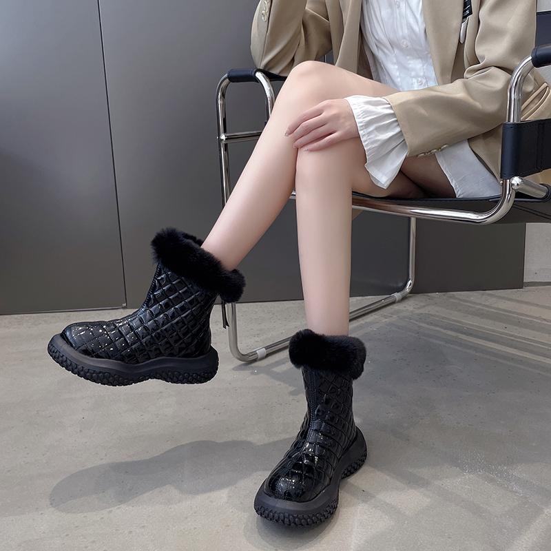 Женские зимние ботинки, теплая плюшевая женская зимняя обувь высокого качества, непромокаемые ботильоны, обувь на платформе для женщин, зимние ботинки