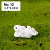 Craft Easter Decoration Resin Bunny Statue Miniature Rabbit Figurine Micro Landscape Fairy Garden