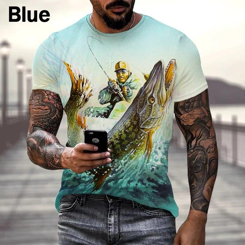 Футболка с 3D принтом для хобби, ловли карпа, мужская модная индивидуальная футболка с круглым вырезом и короткими рукавами