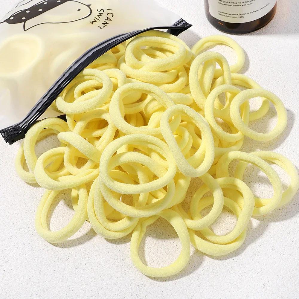 30/50/100PCS/Lot Girl Mix Colors Hair Bands Basic Hair Ties Elastic Headband Hair Scrunchies Women Accessories Ponytail Holder