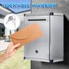 Outdoor Security Locking Mailbox Suggestion Box Letter Box Newspaper Mail Letter Post Household Stainless Steel Mailbox