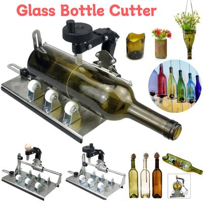 Инструмент для резки стеклянных бутылок DIY Квадратный Круглый Резак для скульптур из винных пивных стаканов Профессиональная машина для резки пивных стаканов Держатель для бутылок