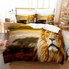 3D Постельное белье с львом, Размер Квин, Роскошный комплект пододеяльника, Двуспальный, Кинг-сайз, Домашнее постельное белье, Наволочка для взрослых, Полиэстеровое постельное белье