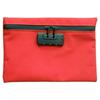Zip Closure Money Bag with Lock Combination Lock Security Document Bag  Camping