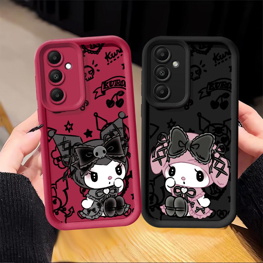 Case for Samsung Galaxy A56 A55 A25 A26 A21s A35 A52 A54 A73 A32 A22 A36 A24 Phone Cover Sanrio Cool Kuromi