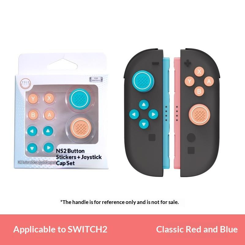 Колпачки на стики для контроллера Switch 2, цветные силиконовые колпачки для аксессуаров ручки Switch 2