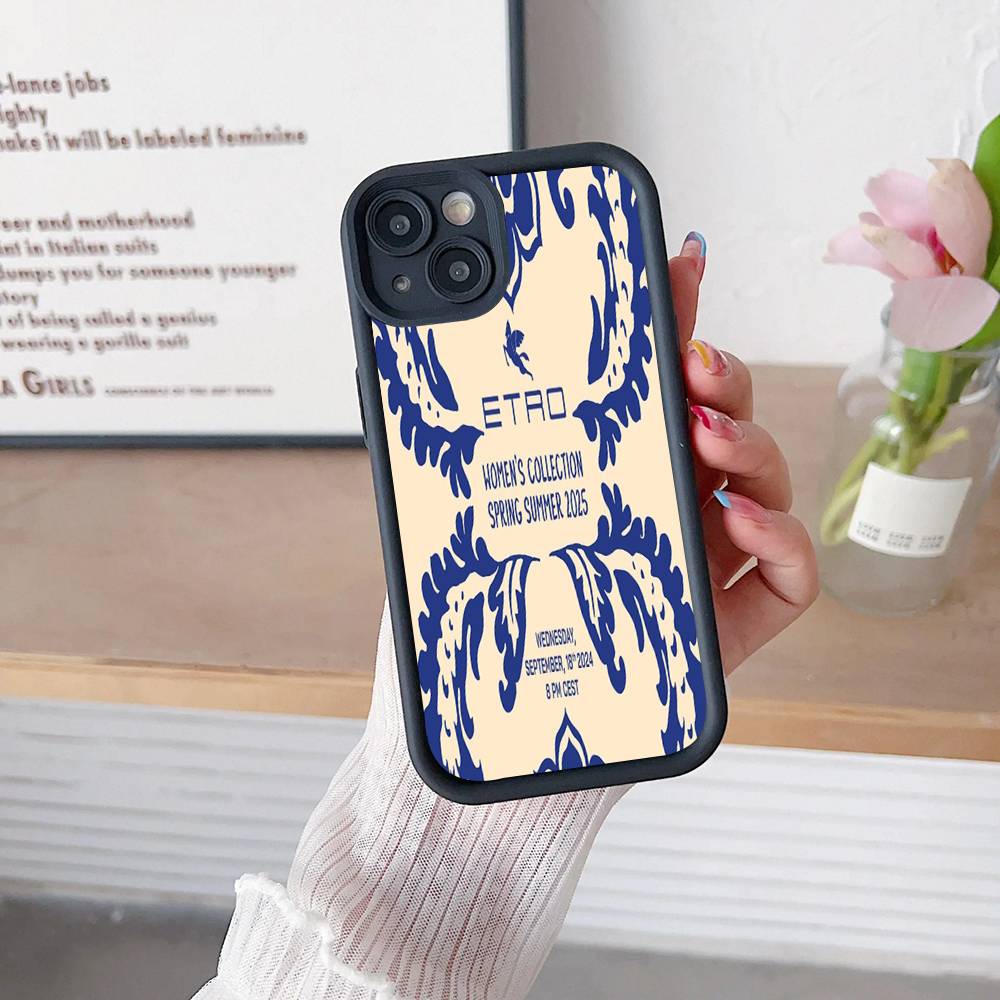 Классический дизайн E-Etro Чехол для телефона Для IPhone 11 12 13 16 15 17 14 Pro Max Мягкий Funda Силиконовый чехол
