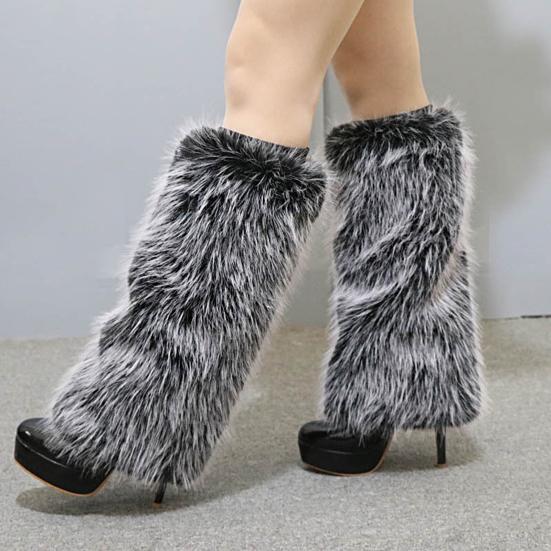 Leg Warmers Stretchy Coldproof Comfy Autumn Winter Women Warm Faux Fur Boot Stockings Daily Wear