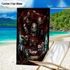 1PC Custom Name Beach Towel Slipk-not Artistic Masks Beach Towel, Suitable for Camping, Travel, Beach Accessories, Super Absorbent, Family Gift