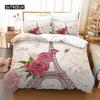 Romantic Paris Bedding Set Duvet Cover Set 3d Bedding Digital Printing Bed Linen Queen Size Bedding Set Fashion Design