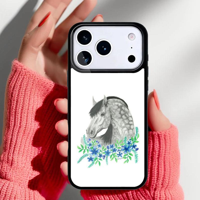 Чехол для телефона с узором лошадь и пони для iPhone 17 16 15 14 13 Pro Max Задняя крышка для 12 11 Pro Coque