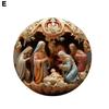 Рождественское украшение Рождества 3D-эффект печати акриловый многоразовый Крытый Открытый Рождественская елка Круглый Рождение Иисуса Спасителя Подвесной орнамент Подвеска