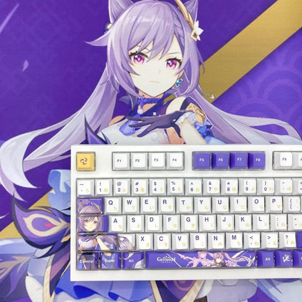 Genshin Genshin Peripheral Japanese Layout Series Mechanical Keycap Freena Kurumi Nyiro Wanderer Ajax Mei Kanu Tokiharu PBT Heat Sublimation Keycap