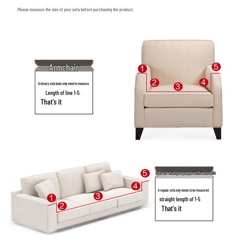 Luxury Four Seasons Seersucker Sofa Cover for Three-Seater