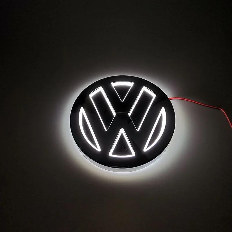 1pcs 11cm Logo Light LED Rear Badge Light Front Grille For VW POLO MAGOTAN Passat CC Bora Golf Jetta Logo Light Trunk Sticker zi2