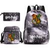 Школьный рюкзак большой вместимости с плечевым ремнем; студенческий трехпредметный набор пеналов