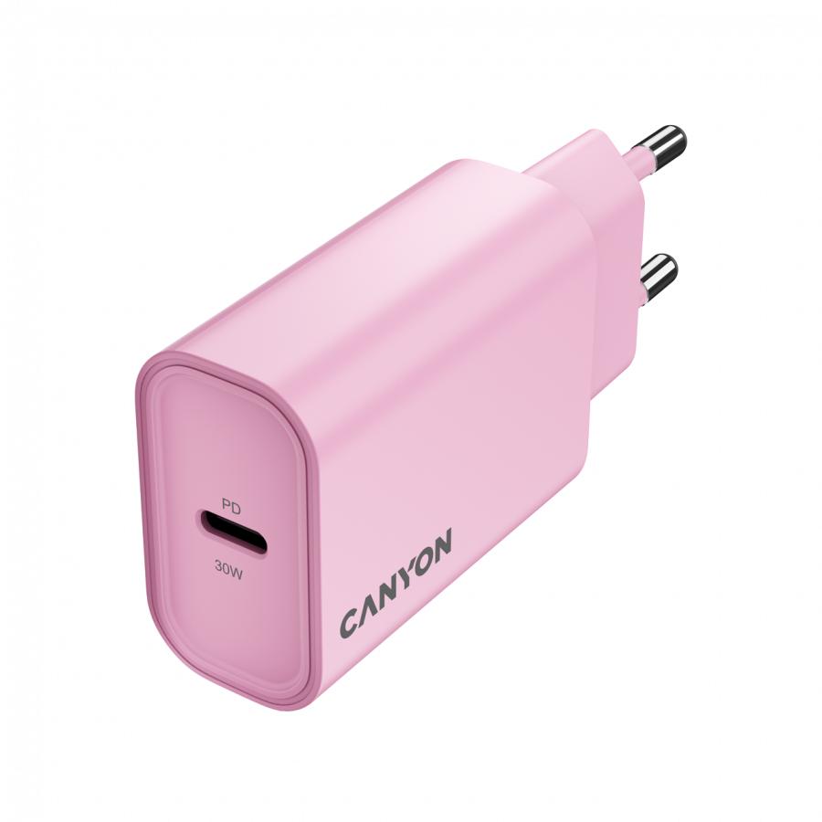 Canyon ładowarka sieciowa oncharge 30cl 30w 1xpd eu różowa