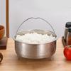 Silver Steaming Rack With Handle Steam Pot Insert Durable Steam Basket  Home Cooking