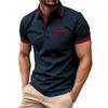 Men's Spring Solid Color Short Sleeve Lapel Shirt Men's Casual Fashion Shirt