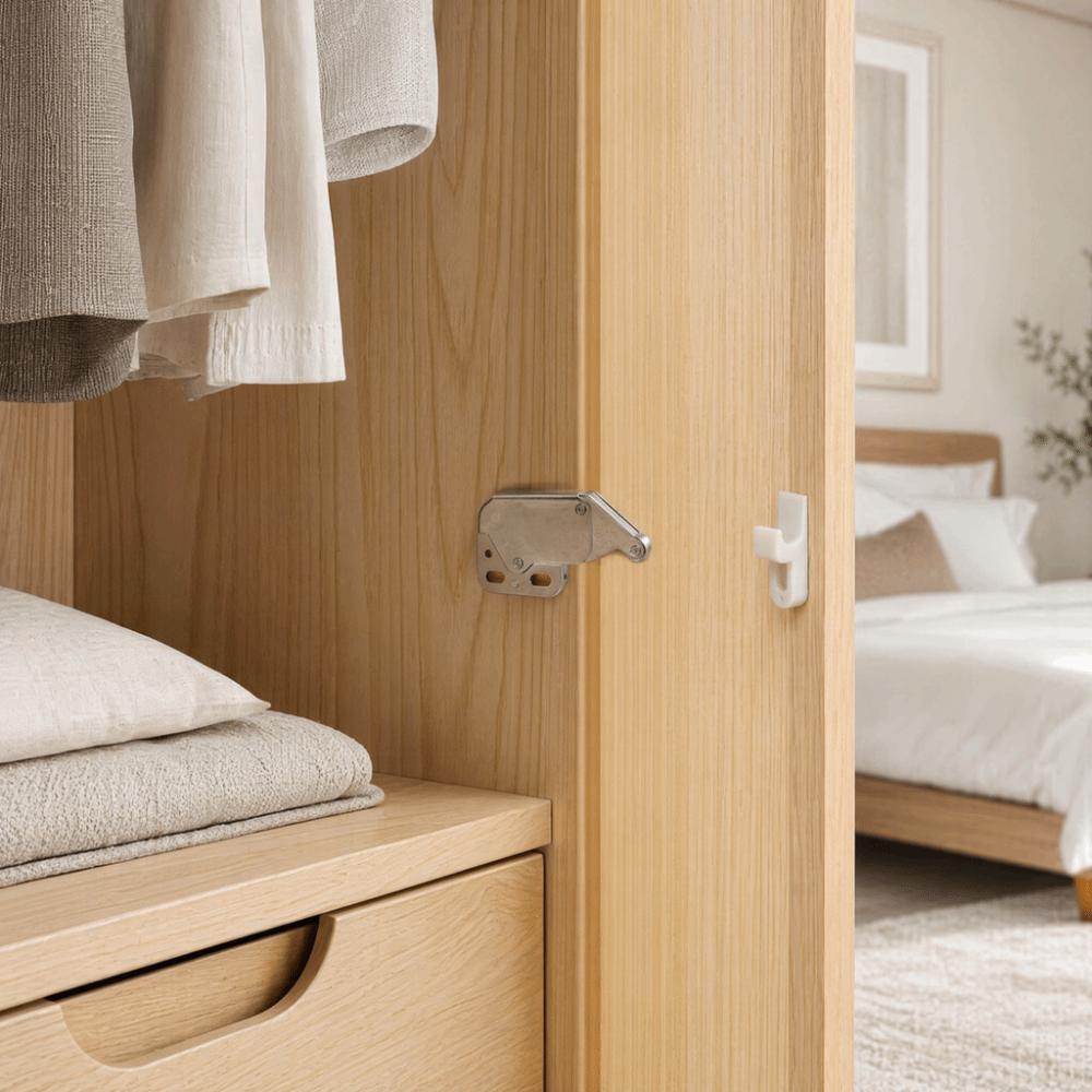Hidden Push To Open Latch Soft Close Touch Catch Lock Mini Cabinet Door Latch Furniture