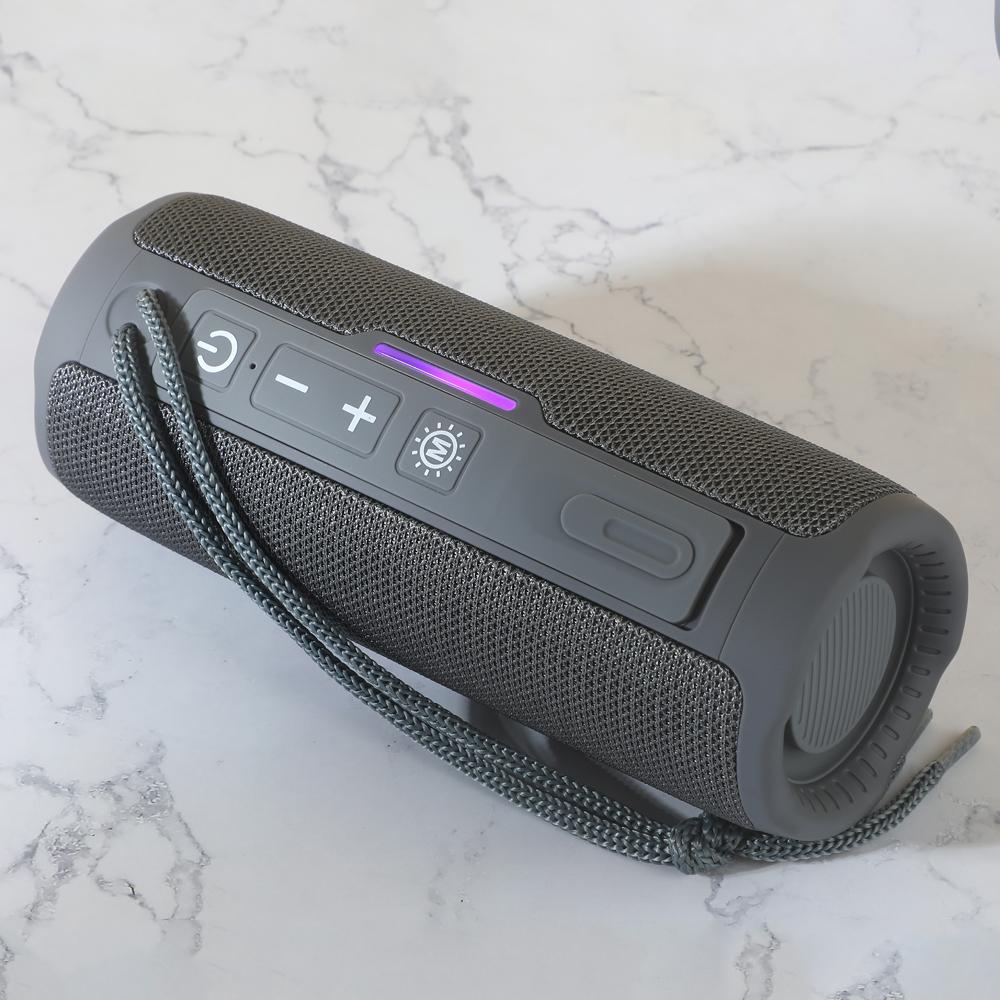 Portable Bluetooth Speaker Dual Bass LED Wireless Subwoofer Waterproof Outdoor Column Boombox FM AUX BT TF Music Player