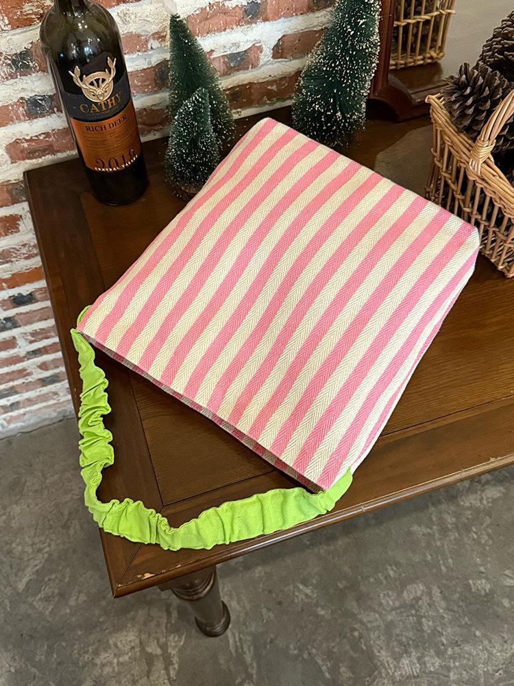 Нишевая полосатая холщовая сумка женская 2025 новая большая вместительная сумка через плечо ленивый ветер контрастный цвет литературная сумка-тоут