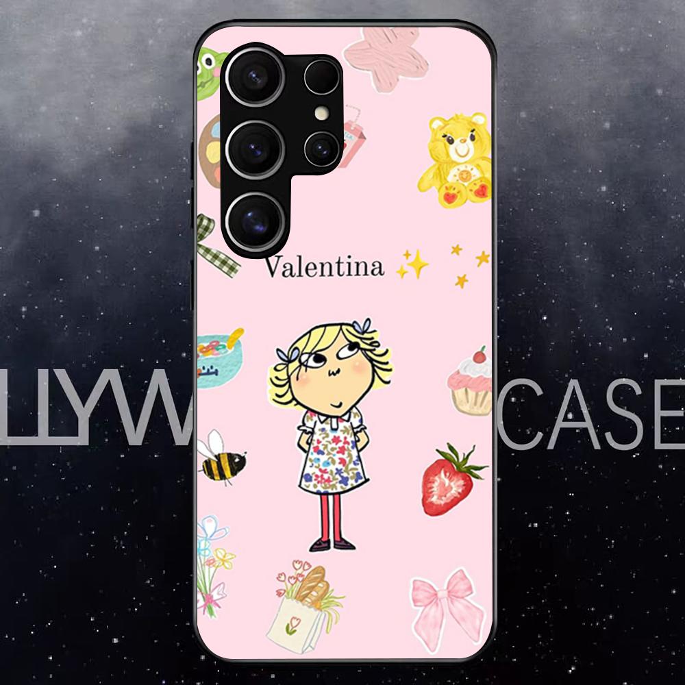CHARLIE AND L-LOLA-A Phone Case For Samsung S25 Edge Ultra S23 S22 S21 S20 Ultra Plus S24 Fe A54 A53 A25 Glass Cover