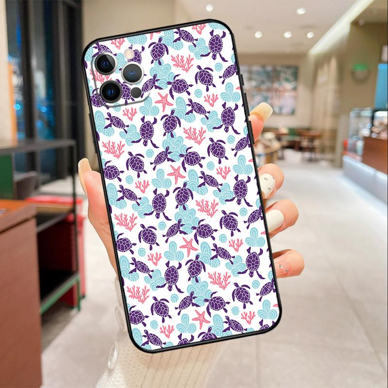 Чехол для телефона Морская Черепаха для iPhone 17 Air 16 15 13 11 12 14 Pro Max mini 15 16 Plus 16e Защитная крышка