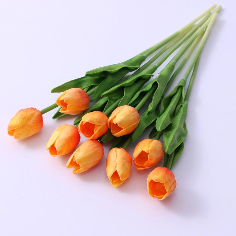 35 см Real Touch Искусственные цветы PU Домашний декор Свадебные украшения Цветы Поддельные цветы Тюльпаны