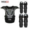 WOSAWE Motocross Racing Protective Gear Set Hard Shell Anti-collision Knee Pads &Elbow Guards Motorcycle Armor Vest