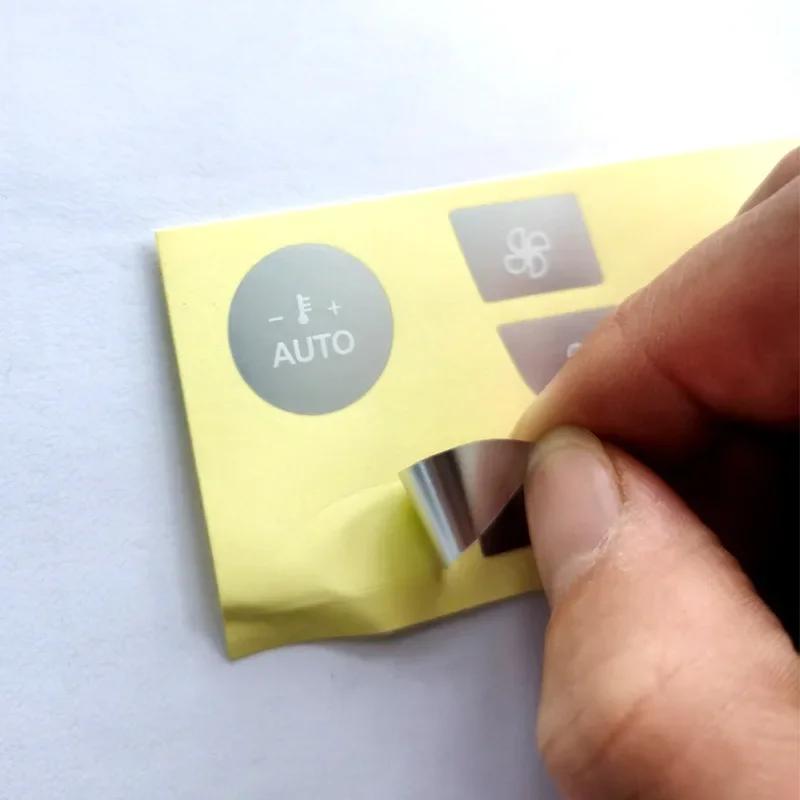 Для Ford Focus 1999-2005 кондиционер AC климат-контроль изношенная отслаивающаяся кнопка ремонт наклейки наклейки ПВХ автомобильные аксессуары