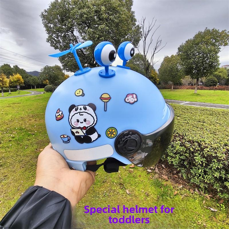 Children's Helmets Summer Sunscreen Breathable Electric Car Helmets Universal in All Seasons Children's Baby Anti-drop