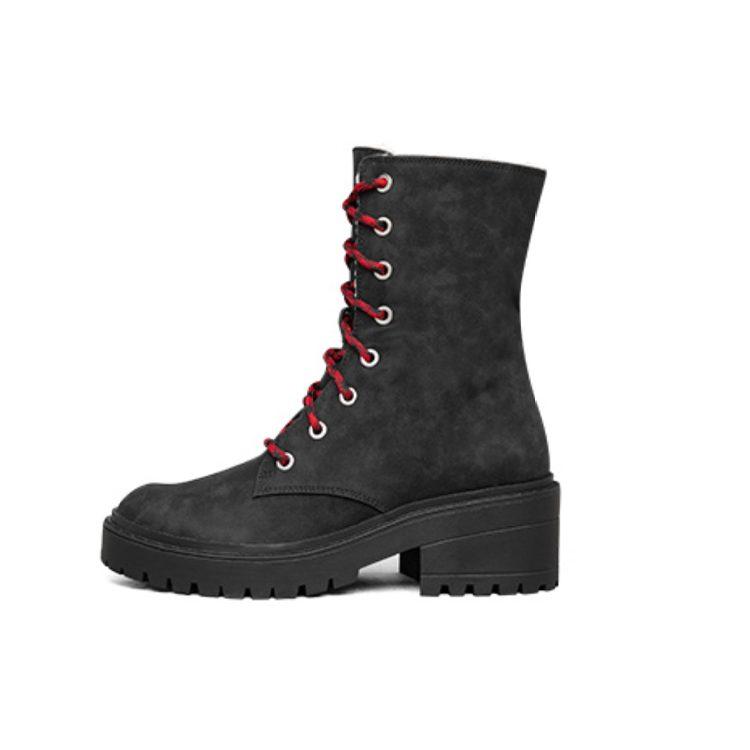Skechers Современные зимние высокие ботинки-берцы Черные Женские 167059-BKNT