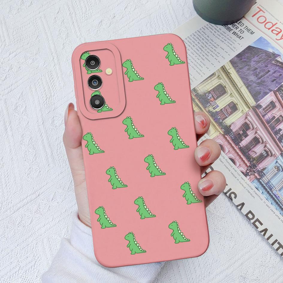 Cute Cases For Samsung Galaxy A31 A50 A51 A71 A52 A12 A13 A14 M54 Little Dinosaur Silicone Camera Protection Phone Bumpers For Galaxy Fundas Cover