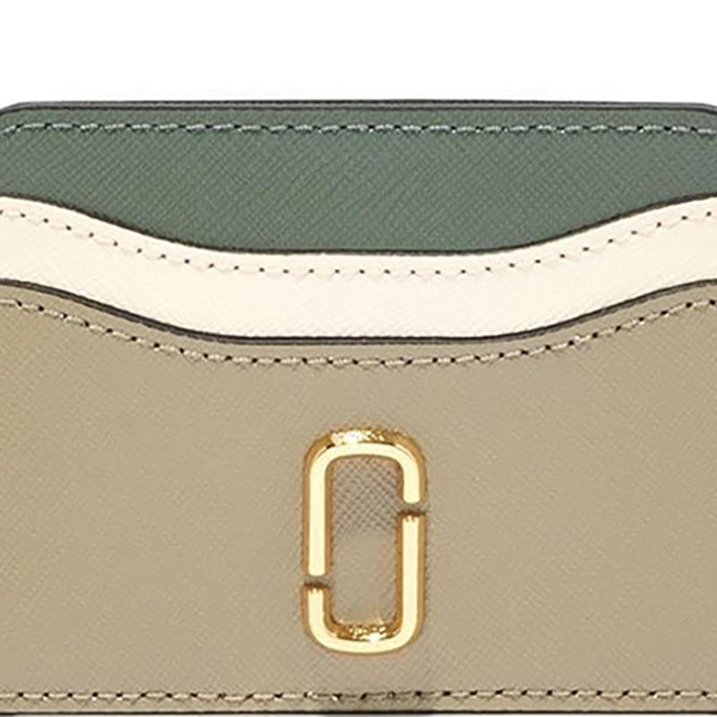 Marc Jacobs Дизайн Color Block Металлический логотип Кожаный кошелек Женский кошелек Разноцветный S144L01FA21-041