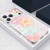 Чехол для телефона со звездным и лунным узором для iPhone 17e 17 16 15 Pro Max 14 13 Pro 16 Ударопрочный Прозрачный Мягкий ТПУ Карман для карты Задняя крышка
